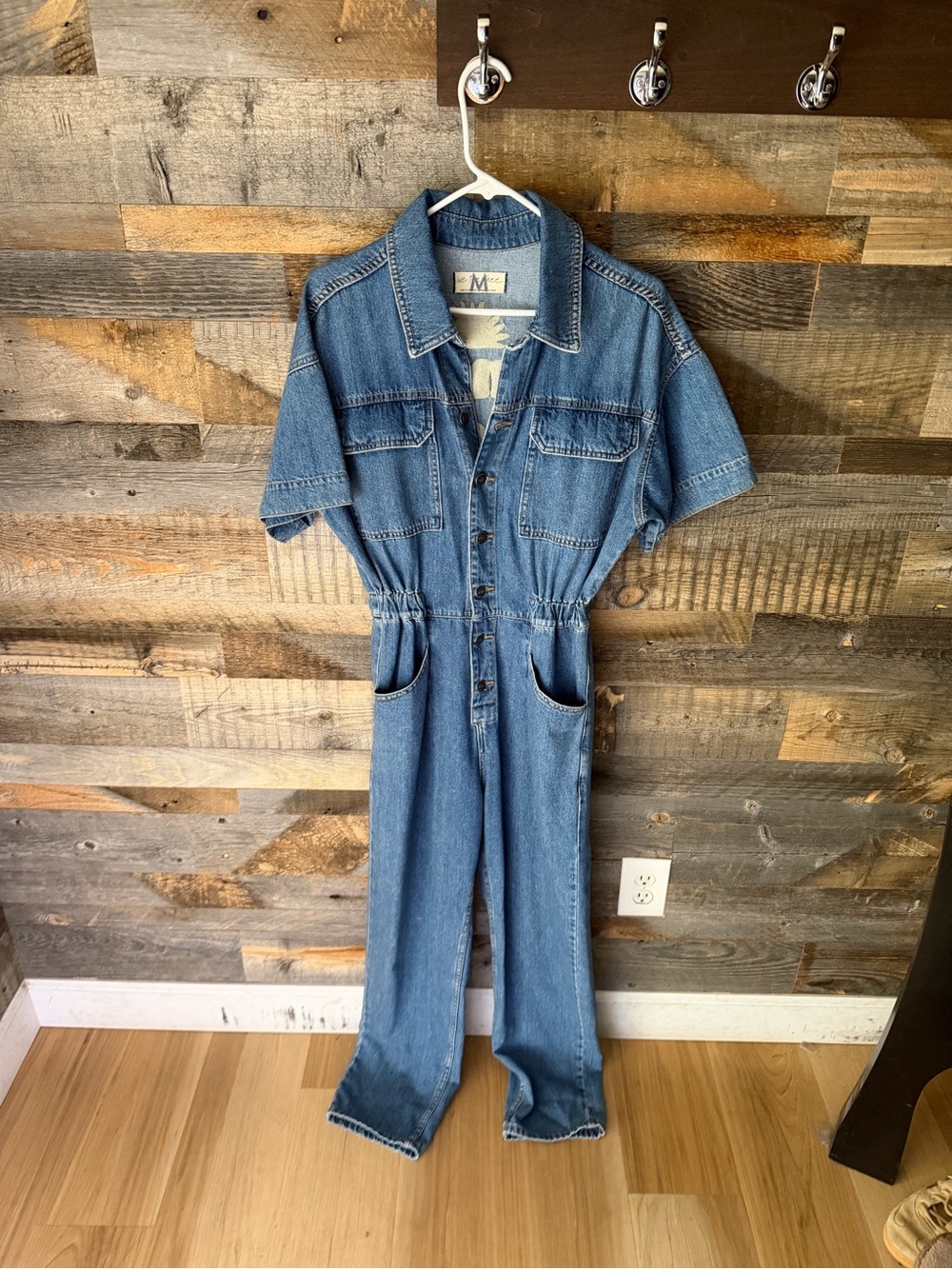 RARE* Free People We The Free EMBROIDERED Marci Denim Jumpsuit Romper